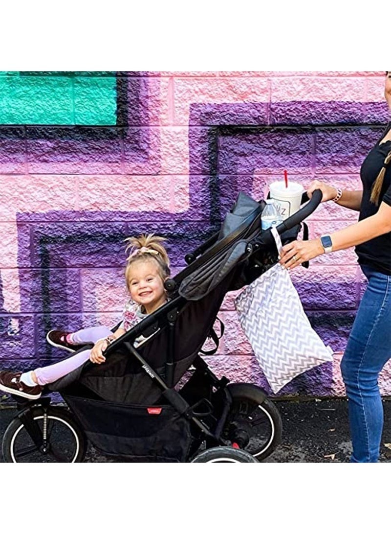 GT-Wheel Waterproof Wet Bag Washable Reusable for Travel Beach Pool Stroller Diapers Dirty Gym Clothes Swimsuits Toiletries 36cm x 30cm - Image 3